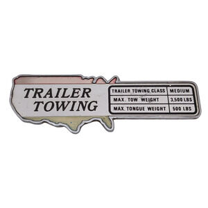 Ford Trailer Towing Class Medium Duty Metal Emblem Badge 3500 LBS Max Tow